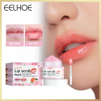 Eelhoe Peach Lip Scrub Cream Moisturizing Exfoliating Remove Dead Skin Reduce Lip Lines Lip Balm Sleep Lip Mask Repair บำรุง Anti-Drying Lip Care Lip Plumper(30G)