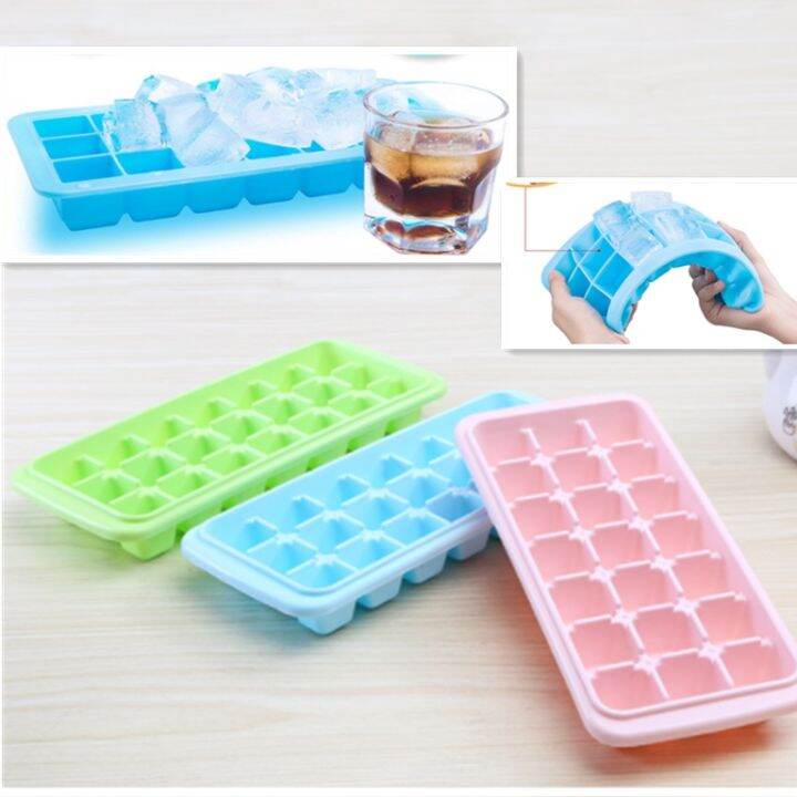 Plastic Ice cube tray 21 grid Freezer Maker Kitchen | Lazada PH