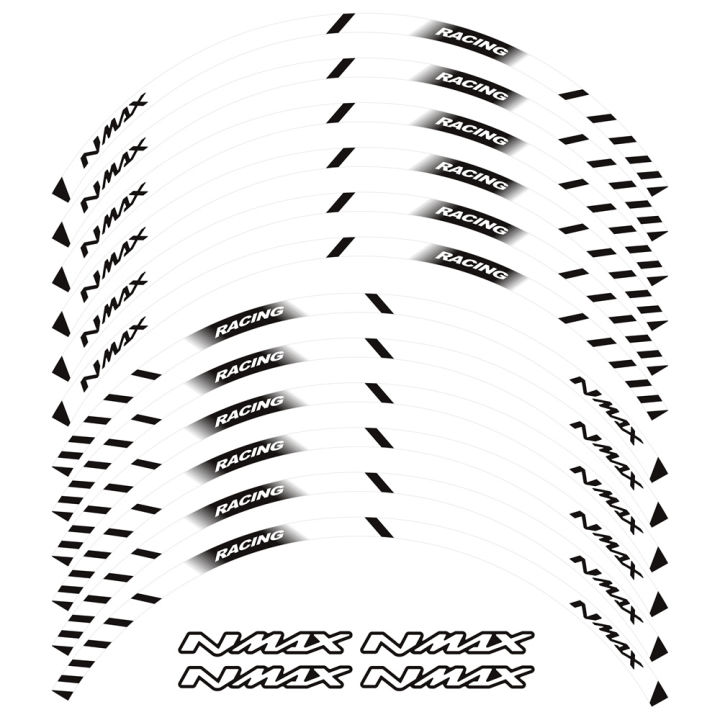 สติกเกอร์มอเตอร์-n-max-16ชิ้นสติกเกอร์แถบแถบดุมขอบล้อ13-13-สำหรับ-yamaha-nmax-155-nmax155ล้อรถจักรยานยนต์สติ๊กเกอร์ตกแต่งสะท้อนแสง