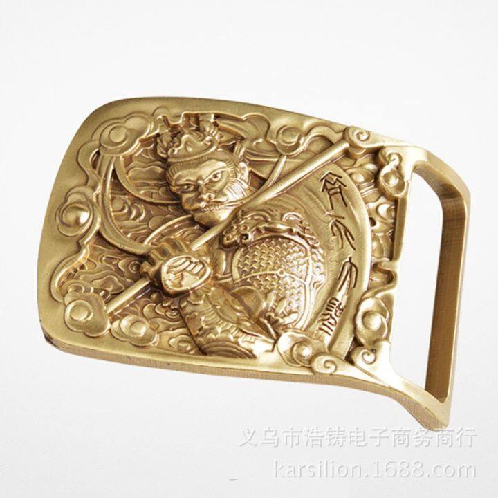 Monkey King Sun Wukong Pure Copper Belt Buckle Head God Beast Copper ...