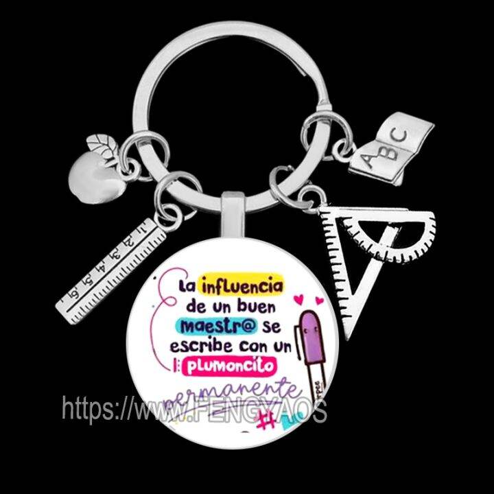 Teacher Gift In Spanish Master Keychain for Women Teacher Gifts