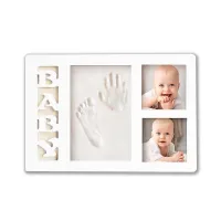 [COD] BABY hand and foot print mud photo frame to commemorate baby newborn full moon hundred days gift