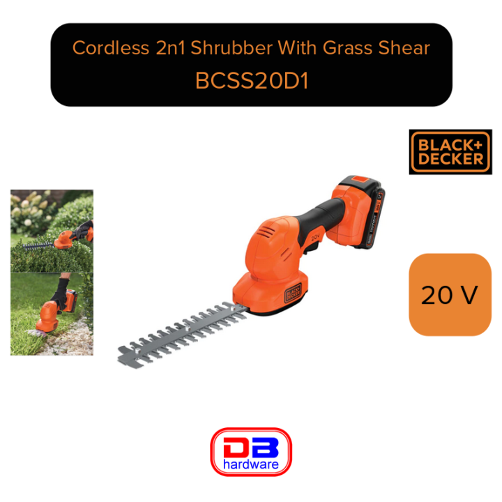 Black and decker online cordless shrubber