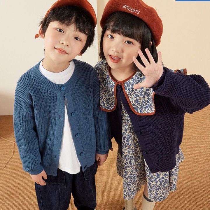 kids-boys-girls-knitted-sweaters-solid-cotton-cardigan-2022-new-arrival-autumn-winter-clothing-children-casual-navy-sweaters