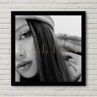 ปกอัลบั้มเพลง Lisa Lalisa โปสเตอร์ผ้าใบพิมพ์ลายภาพวาดตกแต่งบ้าน (ไร้กรอบ)