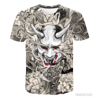 2023 New Japanese Harajuku T-Shirts Animals Girl 3D Print Streetwear Samurai Men Women Fashion Oversized T Shirt Tees Tops Unisex Clothes（free custom NAME&amp;LOGO) Summer Fashion T-shirt