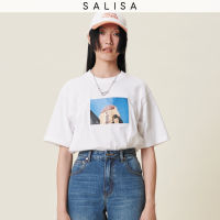 SALISA - Oversized T-SHIRT Postcard White