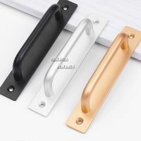 1/6/10pcsAluminium Alloy Black Door Handles Balcony Bedroom Kitchen  Pulls Silver White Furniture Handle  Hardware Knobs Door Hardware Locks