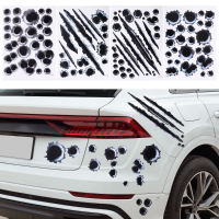 3D Body Bullet Hole สติกเกอร์รถ Auto Body Decals การจำลอง Bullet Hole รอยขีดข่วนสติกเกอร์แฟชั่นตกแต่งรถ-iodz29 shop