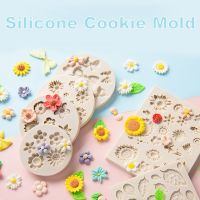 Cookie Silicone Mold Cartoon Heart Flower Leaves Uppercase Bows Shape Chocolate Biscuit Cake Decorating Tools DIY Fondant Forms Bread Cake  Cookie Acc