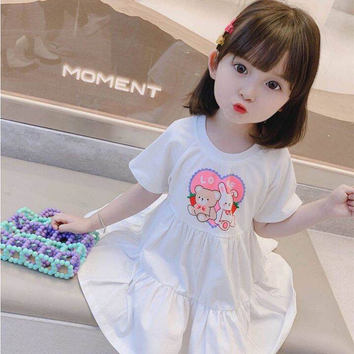 2023-new-girls-summer-cute-dress-western-style-childrens-short-sleeve-baby-girl-skirt-korean-princess-dress-trendy-vld6