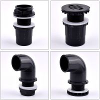 ₪▽ Black I.D 20 50mm PVC Pipe Straight Aquarium Fish Tank Joint Home DIY Water Supply Tube Drain Fittings Drainage Elbow Connectors