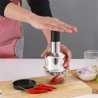 Onion 21.5x8x6cm Onion Cutter Efficient Black Nuts Grinder Mincer Garlic Press Crusher Stainless Steel Food Cutter Manual Safety