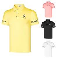 MARK LONA Golf Elastic Short-Sleeved Summer Clothing Men Male Quick-Drying Short-Sleeved Blouse Golf Clothes