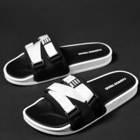 WEH summer slippers men Home Indoor Slides for men Shoes Comfort Flat Sole Non-slip Flip-flops trend Beach Shoes sport slippers House Slippers