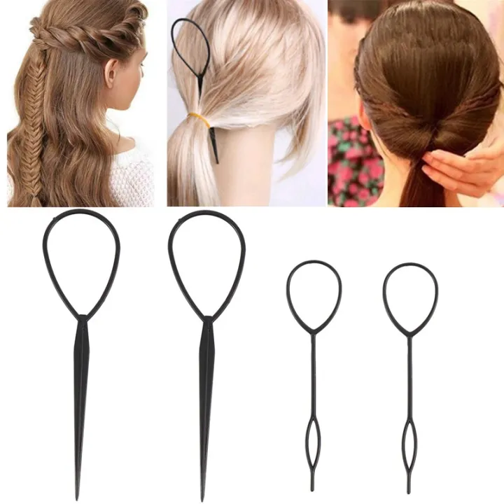 4pcs/set Black Plastic Hair Loop Styling Tool Magic Topsy Tail Hair Braid Ponytail Styling Clip Bun Maker for Girls Hairstyles Maker Styling | Lazada Singapore 4pcs/set Black Plastic Hair Loop Styling Tool Magic Topsy Tail Hair Braid Ponytail Styling Clip Bun Maker for Girls Hairstyles Maker Styling | Lazada Singapore