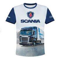 ฤดูร้อนรถบรรทุก Scania 3D พิมพ์ Streetwear ผู้ชายผู้หญิงกีฬาแฟชั่นขนาดใหญ่ลูกเรือคอ TShirt เด็ก Tees Tops T เสื้อ