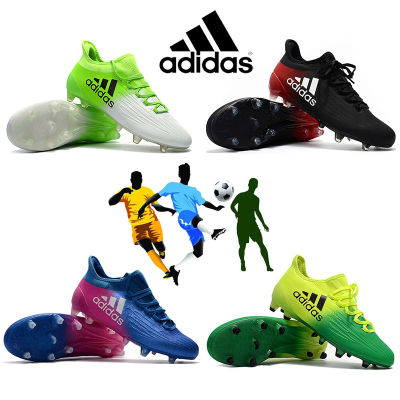 Adidas X16.1 TPU รองเท้าฟุตบอลคุณภาพสูงรองเท้าฝึกซ้อมกีฬารองเท้าวิ่งกันลื่นรองเท้าฟุตบอลทนต่อการสึกหรอ