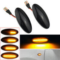 2ชิ้นสำหรับ Opelvauxhall Vectra B MK1 1995-03แบบไดนามิก LED ด้านเครื่องหมายแสงลูกศรเลี้ยวไฟกระพริบตัวบ่งชี้โคมไฟคริสตัลควัน