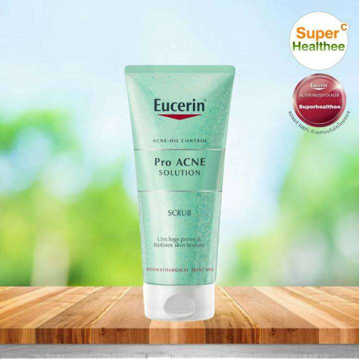 Eucerin pro acne solution scrub 100 มล ยูเซอริน โปร แอคเน่ โซลูชั่น สค