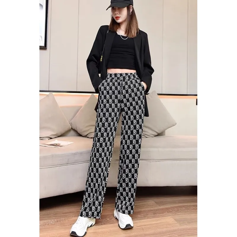 looklsic Plus Size Trendy Makapal Black And White Square Pants For Women |  Lazada PH