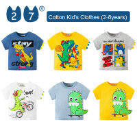 27Kids Store เสื้อยืดแขนสั้นของเด็กเสื้อยืดเด็กหญิงเด็กชายสำหรับเด็กทารก (1Y-8Y) 2023สำหรับเด็กผู้ชายฤดูร้อน