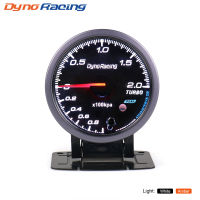 Dynoracing 60 มม.หน้าดำเทอร์โบBoostเกจสีเหลืองอำพัน/ขาวBacklight 0-200 KPAพร้อมPeak Function Car Meter