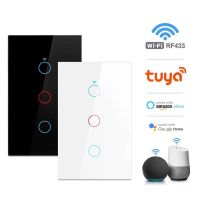 卍 Tuya Smart Switch WiFi Touch Sensor Wall Light Switches 110V/220V NO Neutral Wire Need Voice Control Support Alexa Google Home