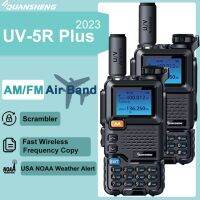 J93 Quansheng UV-5R พลัส Walkie Talkie 5W Air Band UHF VHF DTMF FM Scrambler NOAA ความถี่ไร้สาย CB Radio สองทาง