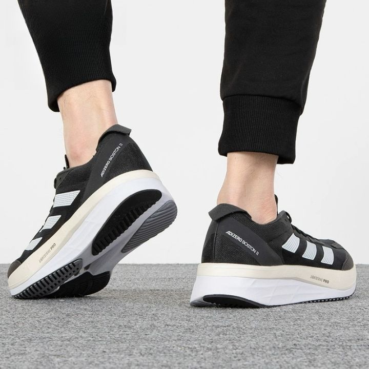 adidas-adizero-boston-11-สีดำ-รองเท้าวิ่งชายและหญิง-รองเท้าผ้าใบผู้ชาย-รองเท้าผ้าใบสตรี-รองเท้าผ้าใบเพิ่มความสูง