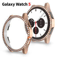 Diamond PC Case สำหรับ Samsung Galaxy Watch 5 40Mm 44Mm อุปกรณ์เสริมผู้หญิงฝาครอบกันชนป้องกันไม่มีตัวป้องกันหน้าจอ