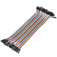 40pcs 20cm 2.54mm 1p-1p Pin Female to Female Color Breadboard Cable Jump Wire Jumper For Arduino Free Shipping DropShipping