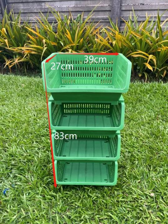 LHK 3/4/5 Layer Shoe Rack Home Organizer Plastic Stackable Rack