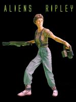 เอเลี่ยน Alien warrior Ellen Ripley + Gun part 1/8 ไวนิล ฟิกเกอร์ โมเดล Vinyl Figure Model