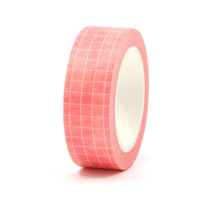 cw-new-1pc-pink-washi-tape-scrapbooking-planner-adhesive-masking-stationery