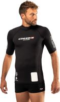 CRESSI RASH GUARD MAN SHORT SLEEVES BLACK เสื้อแขนสั้น ดำน้ำ ผู้ชาย