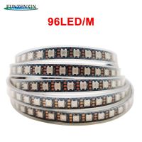 5m WS2812B WS2812 IndividuaIIy AddressabIe Smart RGB Led Strip Light 7496144Ledsm BlackWhite PCB Waterproof IP306567 DC5V