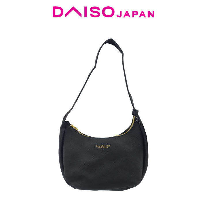 Daiso Half Moon Black Shoulder Bag Lazada PH
