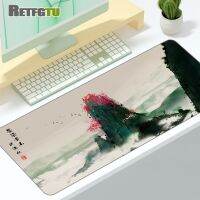 สไตล์จีน Art Mouse Pad เครื่องเกมขนาดใหญ่ HD Custom Table Pad แผ่นรองเมาส์ดอกไม้แล็ปท็อปพรมยางธรรมชาติ