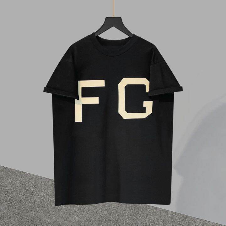 เสื้อยืดแขนสั้น-คอกลม-ผ้าฝ้าย-พิมพ์ลาย-fog-fear-of-god-ทรงหลวม-อเนกประสงค์