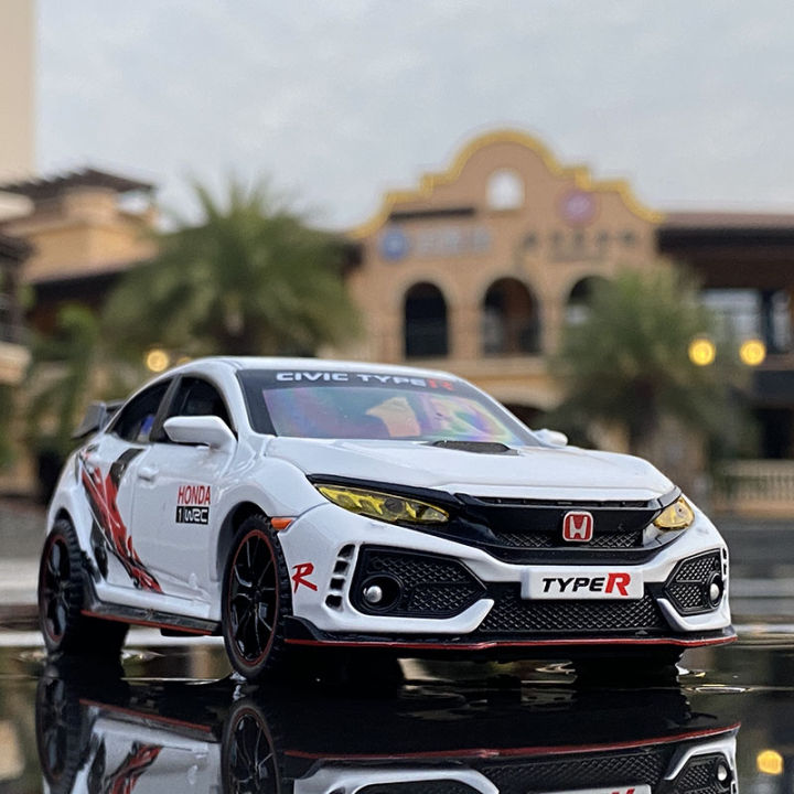 1-32-honda-civic-type-r-alloy-sports-car-model-diecasts-amp-toy-vehicles-metal-car-model-sound-and-light-collection-kids-toy-gift