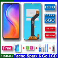 100% ได้รับการทดสอบสำหรับ Tecno Spark 6 Go จอแสดงผล LCD Spark Go 2020หน้าจอสัมผัสสำหรับ Tecno KE5 KE5J KE5K LCD ชิ้นส่วนประกอบโทรศัพท์