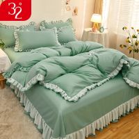 Han edition princess wind ruffled sheet bedding bag 4 pillowcases dormitory three-piece can wash bedding