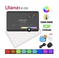 Ulanzi VIJIM VL120 RGB Light LED กล้องแสงสี3100MAh หรี่แสงได้2500K-9000K-สีแผงโคมไฟสตูดิโอ LED ปรับแสงได้