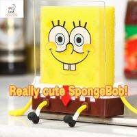 OGF2150 กางเกงทรงสี่เหลี่ยม SpongeBob อุปกรณ์ครัว เล็กไปหน่อย ของใช้ในครัวเรือน ที่วางฟองน้ำ ห้องครัวอ่างล้างจานท่อระบายน้ำตะกร้า อ่างล้างจานท่อระบายน้ำชั้นวาง ชั้นวางท่อระบายน้ำ