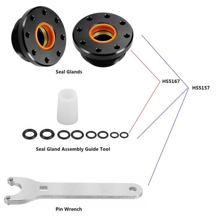 automobile-front-hydraulic-steering-seal-rebuild-kit-hs5157-with-wrench