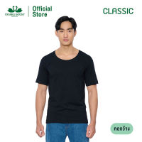 ห่านคู่ เสื้อยืดผู้ชาย คอกว้าง สีดำ รุ่น Classic