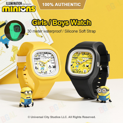 100% ของแท้ MINIONS นาฬิกาสำหรับเด็กผู้หญิงนาฬิกากันน้ำนาฬิกาควอตซ์สำหรับเด็กนาฬิกาข้อมือเด็ก ของขวัญคริสต์มาส Luminous Watch for Girl 8877