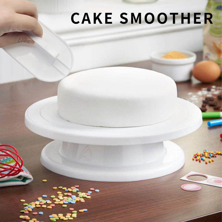 Cake Smoother Polisher Cake Spatula with Handle Flat Edge Cakes Scraper ...