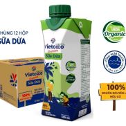 1 Thùng 12 Hộp Sữa Dừa Organic Vietcoco 100% Hữu Cơ